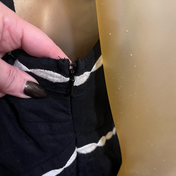 NWOT Free People black, and white embroidered dress - Picture 10 of 12